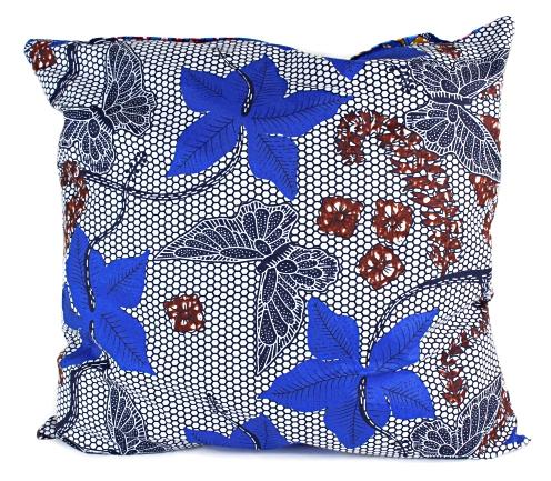African Print Two-Sided Reversible decorative cushions Pillow Covers (Blue, Pink) - Afrilege