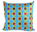 Malaika African Print Two-Sided reversible decorative cushion Pillow Covers ( Blue, Yellow) - Afrilege
