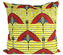 African Print Two-Sided Reversible decorative cushions Pillows (Blue, Yellow) - Afrilege