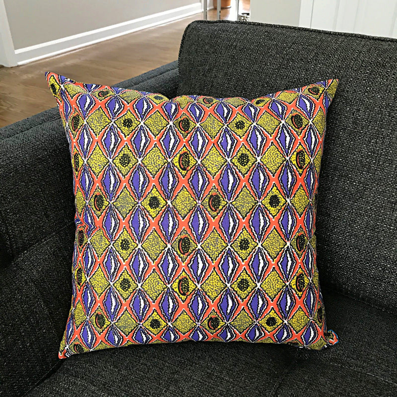 African Print Two-Sided Throw Pillow Covers - 2 SIDES & 2 PRINTS - Afrilege