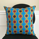Malaika African Print Two-Sided reversible decorative cushion Pillow Covers ( Blue, Yellow) - Afrilege