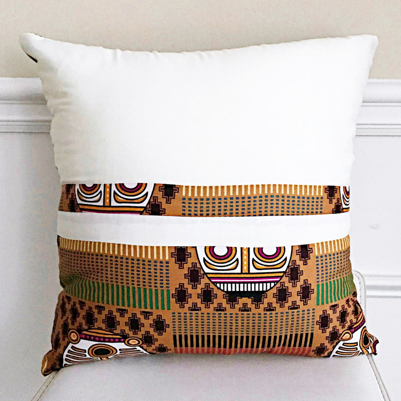 Salama African Print Afritude Pillow Covers - Brown - Afrilege