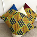 Sheena Kente African Print Afritude Pillow Covers - Yellow, green & purple - Afrilege
