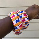 African Print Bangle Bracelets - Afrilege