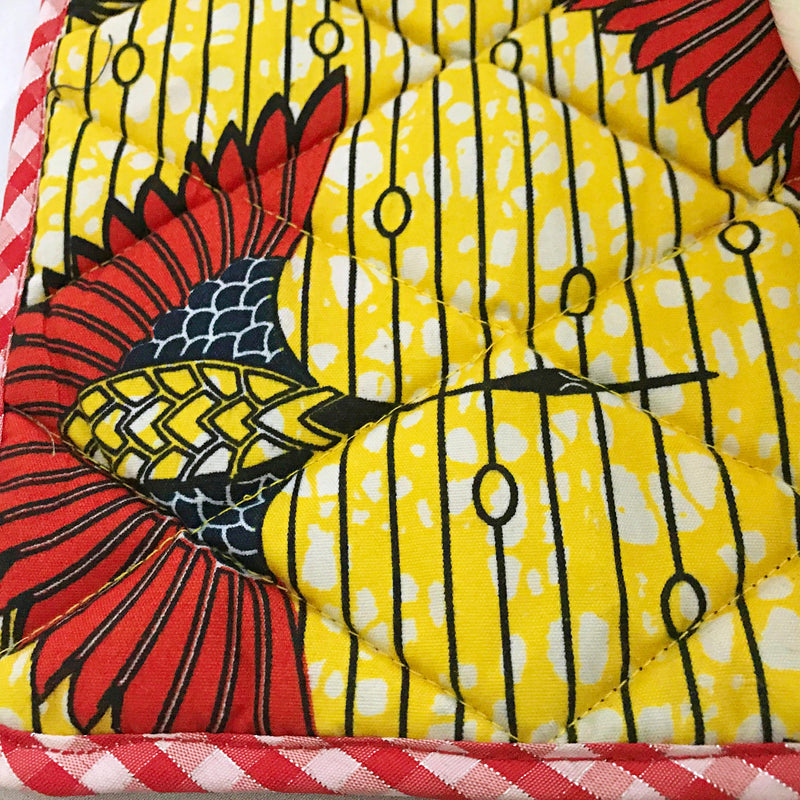 African Print Dining Placemats / Ankara Table Mats ( Yellow/ Yellow) - Afrilege