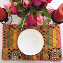 Afritude Reversible African Print Dining Placemats / Ankara Table Mats ( Brown / Purple) - Afrilege