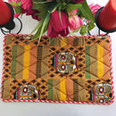 Afritude Reversible African Print Dining Placemats / Ankara Table Mats ( Brown / Purple) - Afrilege