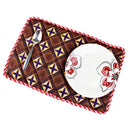 Reversible African Print Dining Placemats / Ankara Table Mats ( Brown / Green) - Afrilege