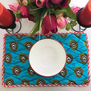 Reversible African Print Dining Placemats / Ankara Table Mats ( Brown / Green) - Afrilege