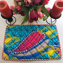 Reversible African Print Dining Placemats / Ankara Table Mats ( Brown / Green) - Afrilege