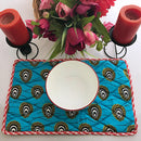 Reversible African Print Dining Placemats / Ankara Table Mats (Green / Green) - Afrilege