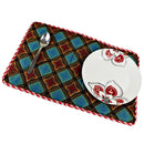 Reversible African Print Dining Placemats / Ankara Table Mats (Green / Red) - Afrilege