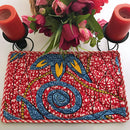 Reversible African Print Dining Placemats / Ankara Table Mats (Green / Red) - Afrilege