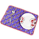 Sheena Kente African Print Dining Placemats / Ankara Table Mats ( Yellow/ purple) - Afrilege