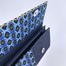 Afia African print Clutch / Ankara Purse Wallet - Denim/ Blue - Afrilege