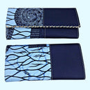 Akin African print Purse Wallet - Blue - Afrilege