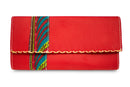 Ayana African Print Purse Wallet (Red) - Afrilege