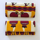 Chike African print Purse Wallet - Orange - Afrilege