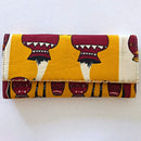 Chike African print Purse Wallet - Orange - Afrilege