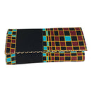 Hadja African print Purse Wallet - Black / Red - Afrilege