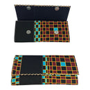 Hadja African print Purse Wallet - Black / Red - Afrilege