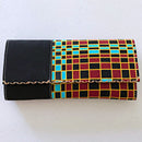 Hadja African print Purse Wallet - Black / Red - Afrilege