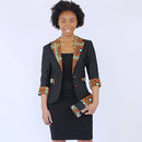 Hadja African print Purse Wallet - Black / Red - Afrilege