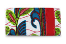 Sacnite African Print Clutch / Ankara Purse Wallet (Floral white) - Afrilege