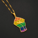 Black Lives Matter Raised Fist Pendant Necklace - Afrilege