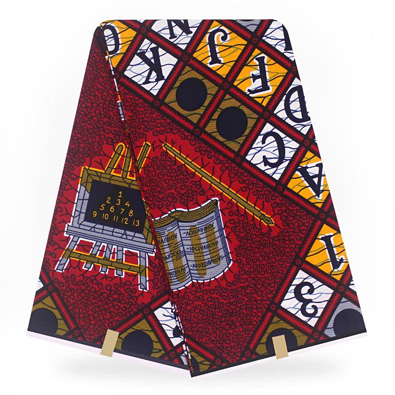 African Print Fabric Ankara Wax - Red / Yellow (6 yards) - Afrilege