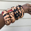 Bana Large Ankara Bangles Bracelets - Afrilege