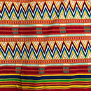 Makena Satin Silk kente African print fabric (Red) - Afrilege