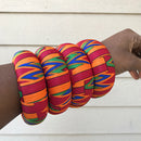 Neela African Print Bangle Bracelets - Afrilege