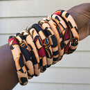 Bana African Print Bangle Bracelets - Afrilege