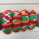 Neela African Print Bangle Bracelets - Afrilege