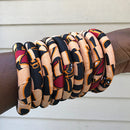 Bana African Print Bangle Bracelets - Afrilege