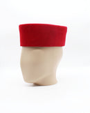 Red velvet hat for men - Afrilege