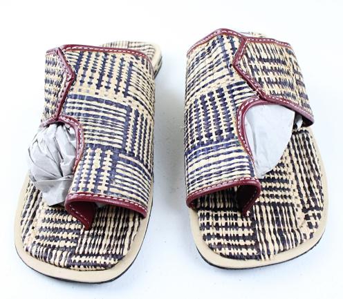African Handmade Raffia Fibers Men's Sandals - Afrilege