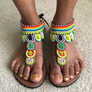 African Maasai Beads Women's Sandals - Afrilege