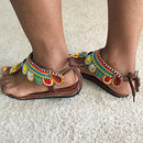 African Maasai Beads Women's Sandals - Afrilege