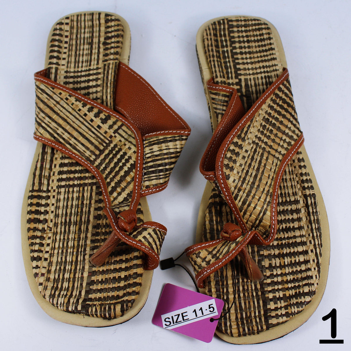 African Raffia Fibers Men's Sandals Size 11.5– Afrilege