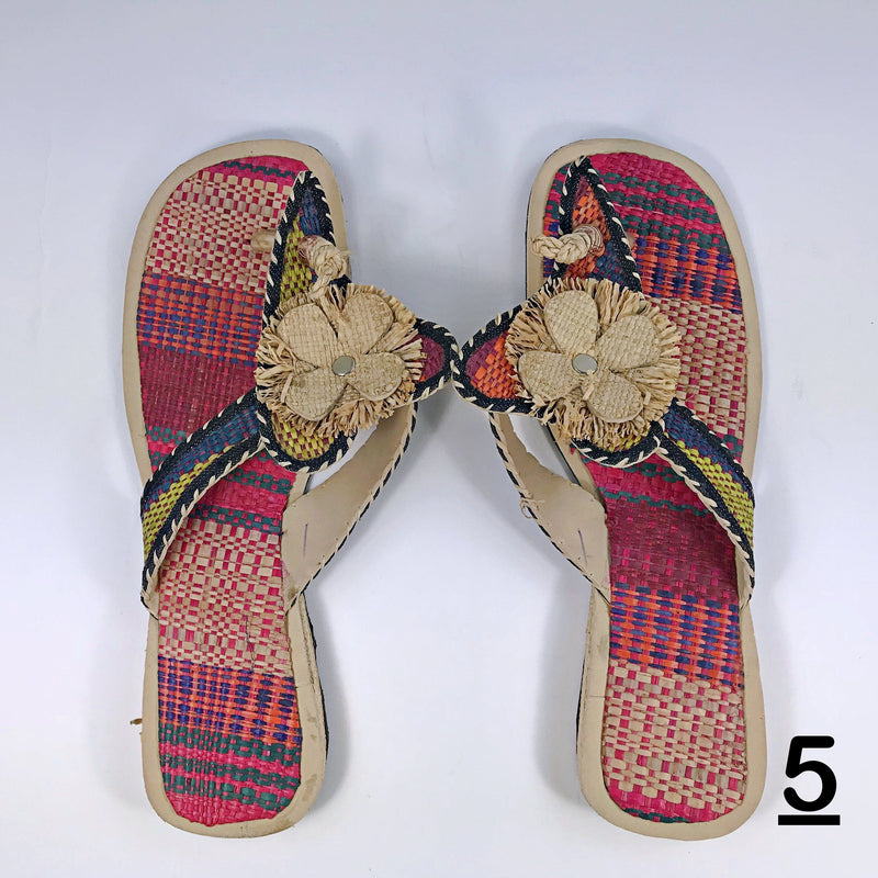 African Raffia Fibers Women's Sandals SIZE 9 - Afrilege