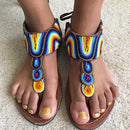 Maasai African Beaded Women's Sandals - Afrilege