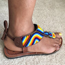 Maasai African Beaded Women's Sandals - Afrilege