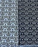 Black and White Satin Silk African print fabric ( Per Yard ) - Afrilege