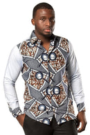 African Femi Men Long Sleeve Shirt - Afrilege
