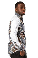 African Femi Men Long Sleeve Shirt - Afrilege