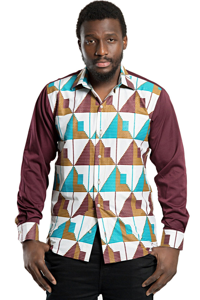 Imari African Men Long Sleeve Shirt - Afrilege