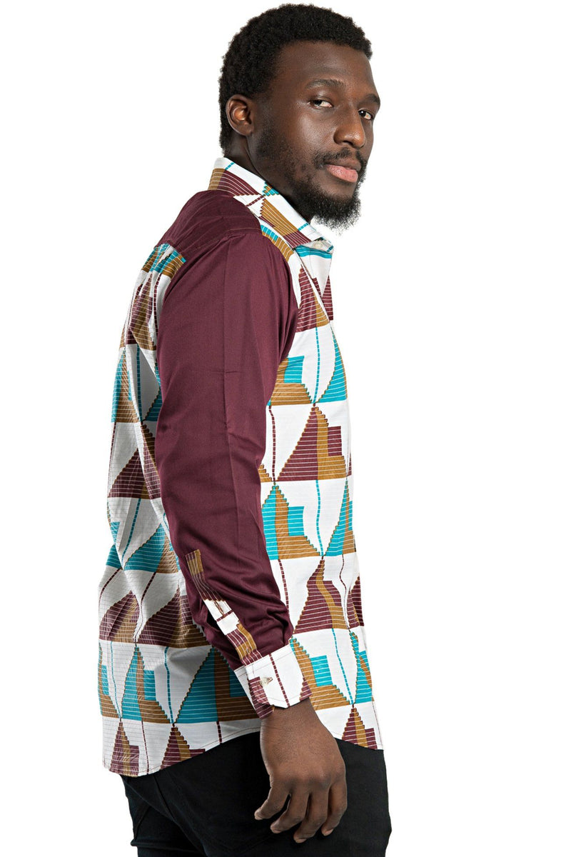 Imari African Men Long Sleeve Shirt - Afrilege