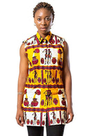 African Print Chike Women's Shirts - Afrilege